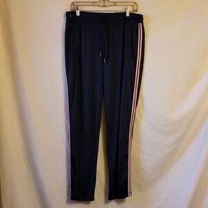 Athletic Works Navy Joggers with Red and White Stripes